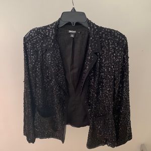 DKNY Black Sequenced Blazer